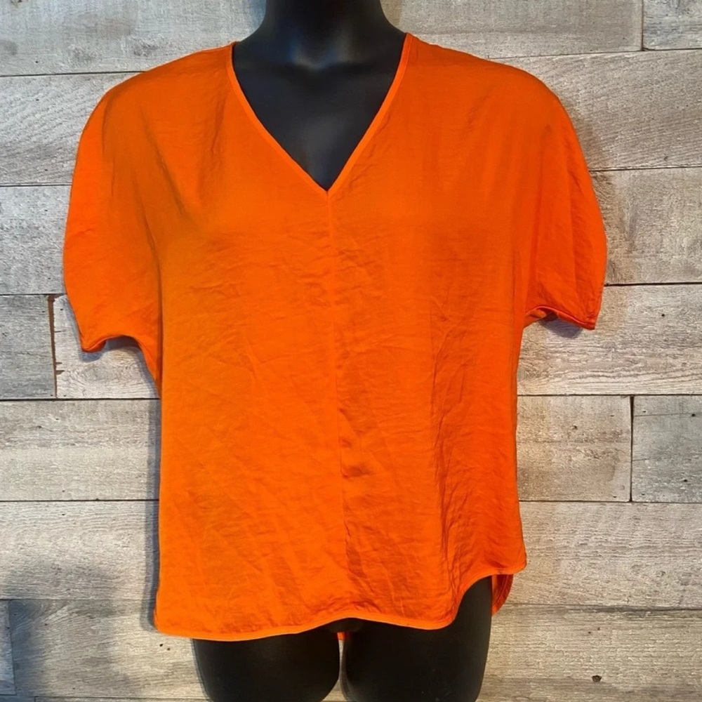 Milano women’s orange oversized lightweight  pullover blouse